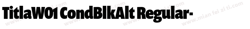 TitlaW01 CondBlkAlt Regular字体转换